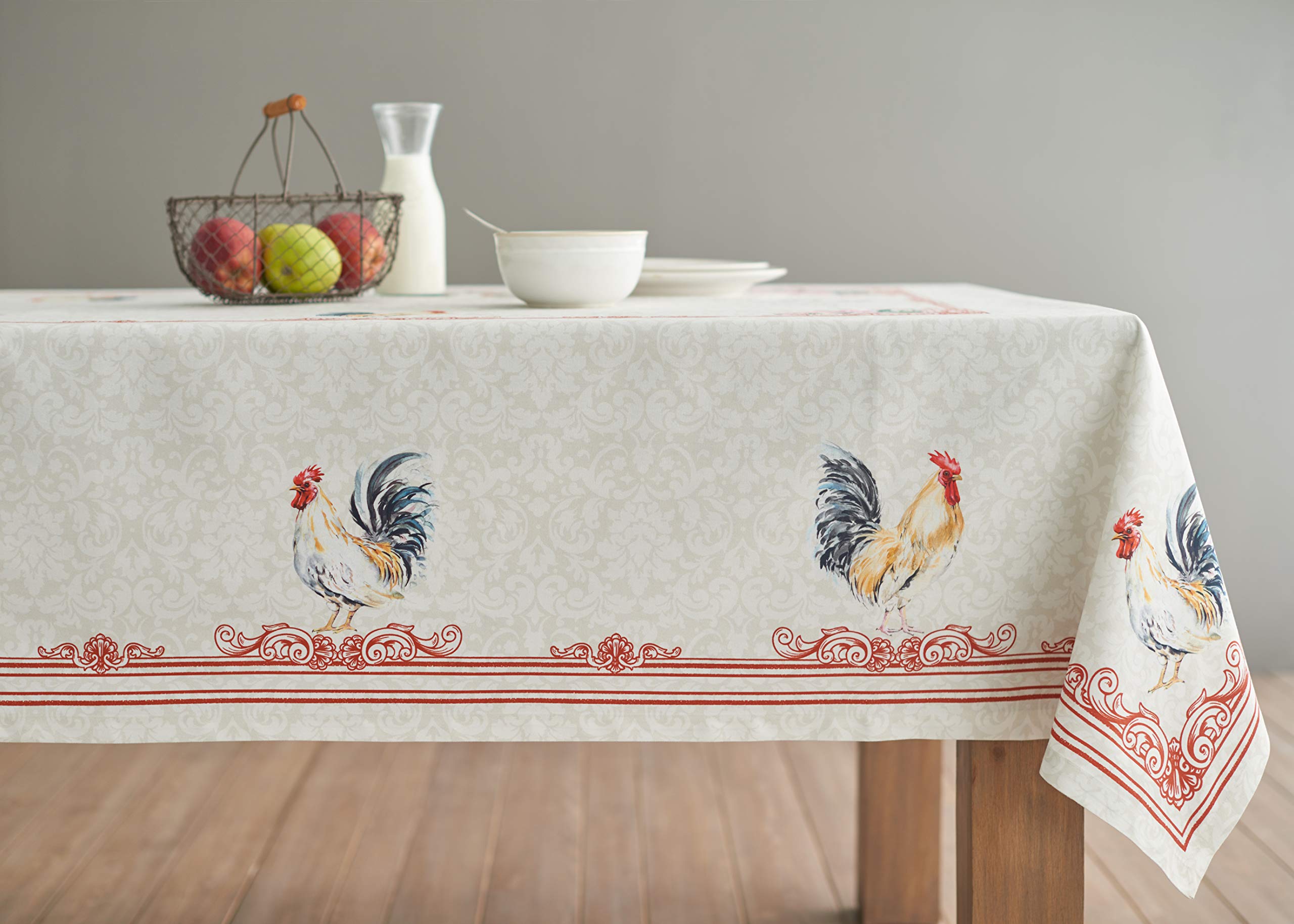 Maison d' Hermine Campagne Mantel de Pascua 100% algodón para comedor de cocina | Mesa | Decoración | Fiestas | Bodas | Primavera/Verano (Rectángulo, 137 cm x 137 cm)