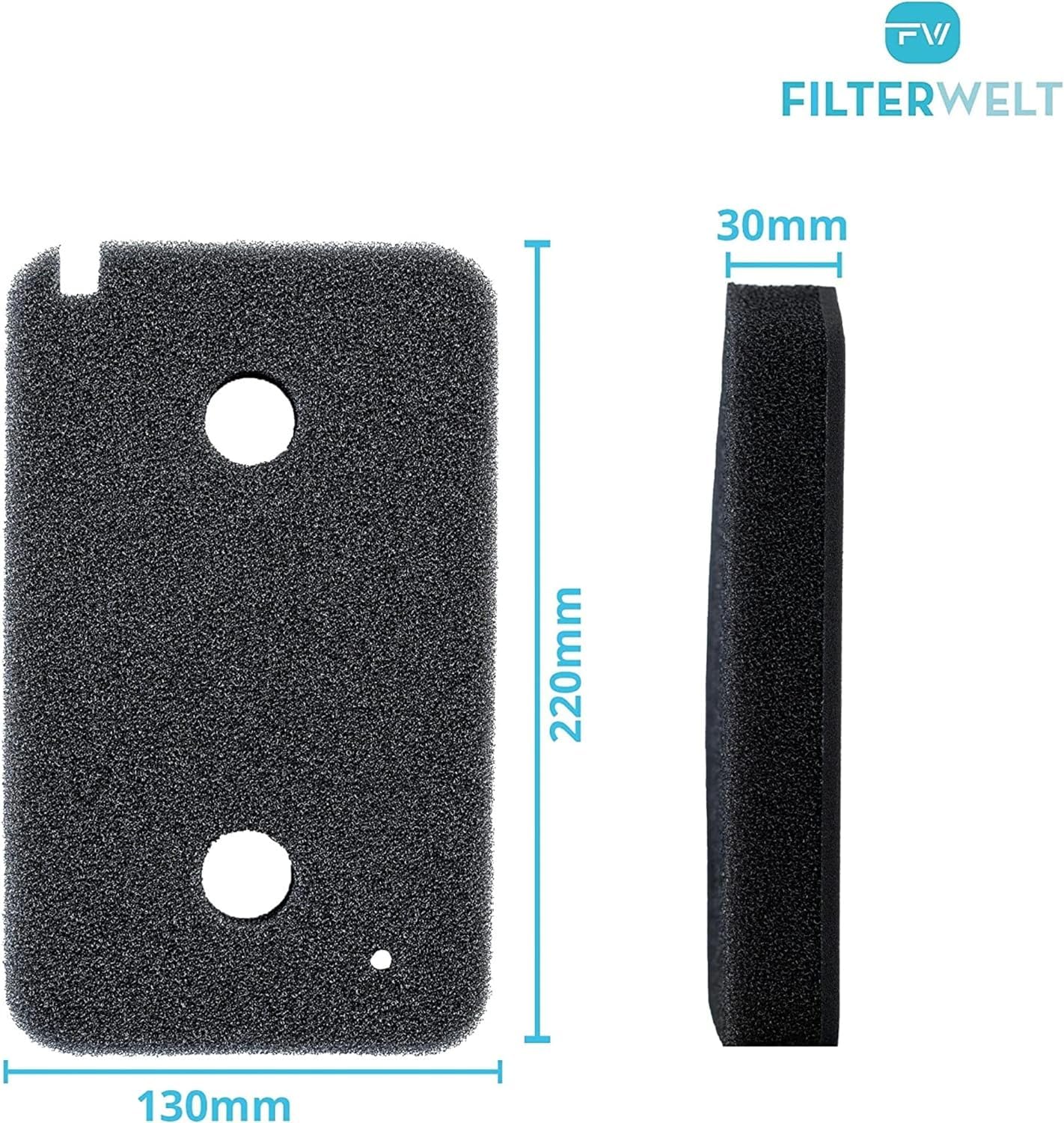 Filtr pasujący do suszarki Miele 9499230 | drobno-gruboziarnisty | 220 x 130 x 30 mm | mata filtrująca z gąbką, mata filtrująca do suszarki kondensacyjnej, Made in Germany, filtr kłaczków z pianki
