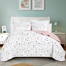 MarCielo Cottage Floral Quilt Set, Soft Polyester Bedspread with Shams | 3-Piece Coordinated Bedding Set