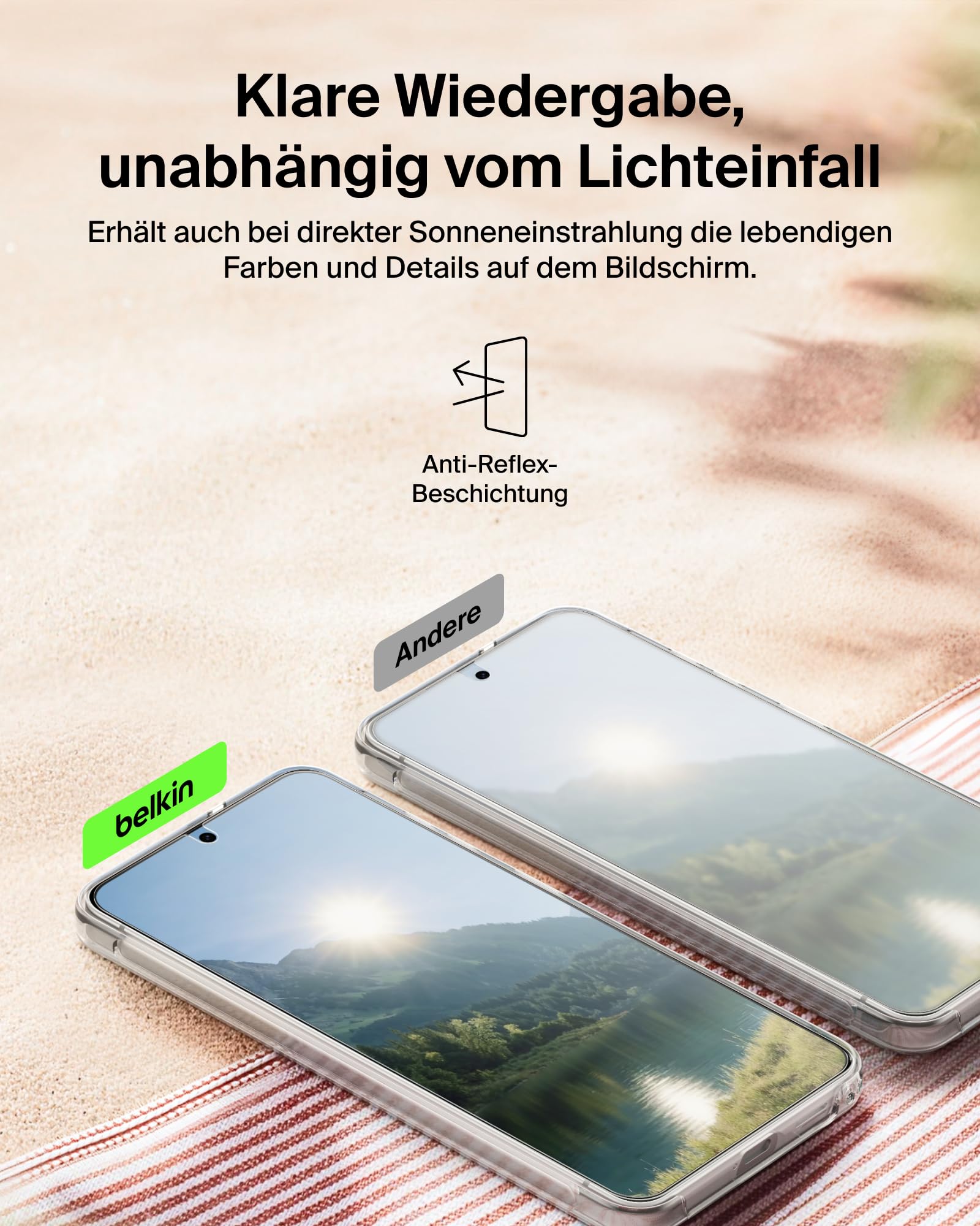 Belkin ScreenForce Titan 3 in 1 Handyhülle für Samsung Galaxy S26, Kratzfeste Schutzfolie und Anti-Reflex Kameraschutz, Folie und Stoßfeste Hülle mit Aufprallschutz bei Aufprall aus 4 m Höhe
