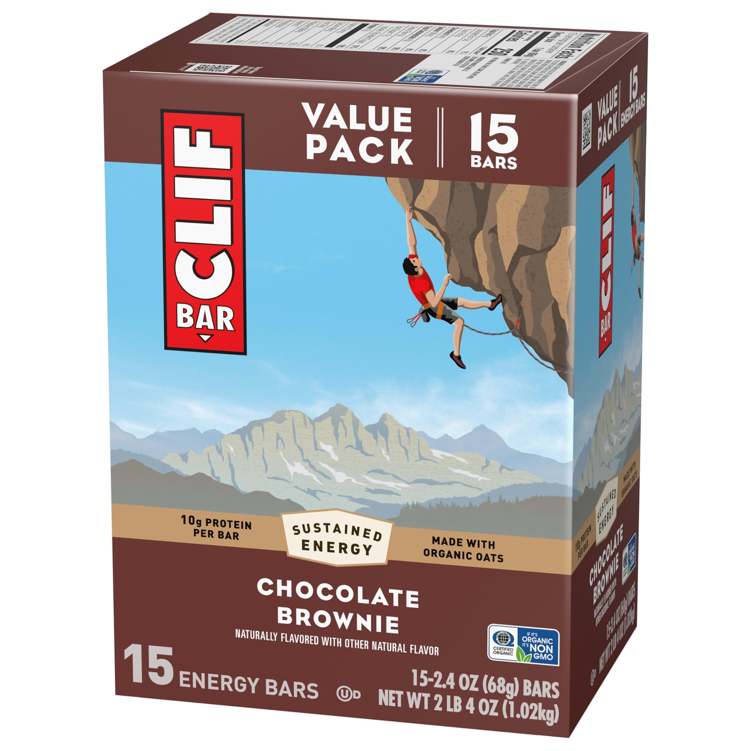 CLIF BAR Protein Energy Bars, Chocolate Brownie, 15ct — Amazon image 10