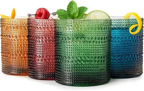 Miniatura 1 de Vasos clásicos reutilizables de plástico, diseño de hobuña, irrompibles, juego de 4 vasos Tritan, vasos acrílicos irrompibles con cuentas, aptos