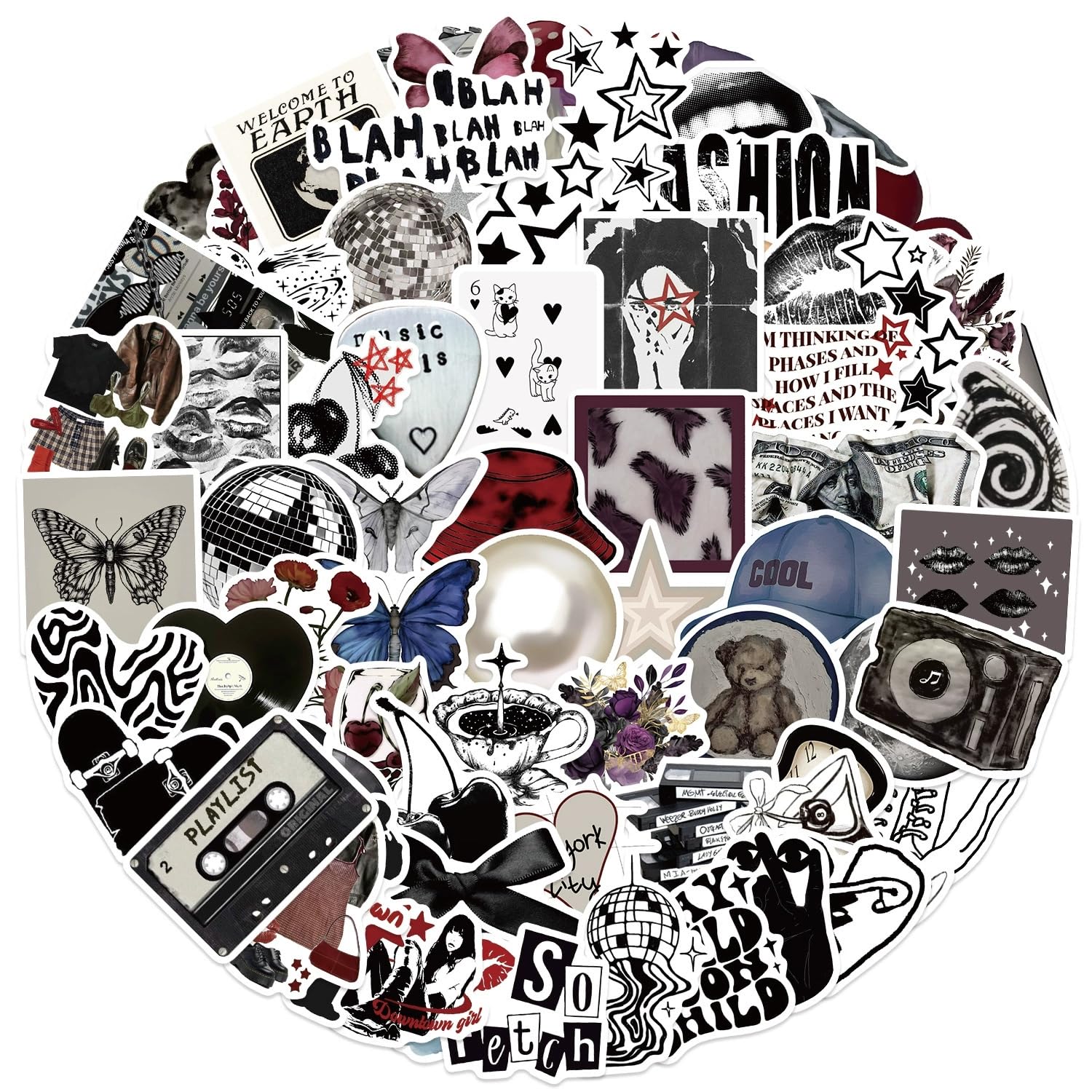 100 Pcs Downtown Girl Stickers for Kids Teens Adults Boys Girls Gift,Trendy Y2K Stickers Pack for Laptop,Skateboard,Luggage,Car,Bike,Cup,Computer,Water Bottle Decor,Vinyl Waterproof Decals - Image 3