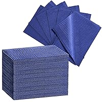 Vista 13 de Baberos dentales desechables rosados, 125 piezas, toalla Polyback de 3 capas, impermeables, baberos para pacientes, servilletas de dentista, hojas