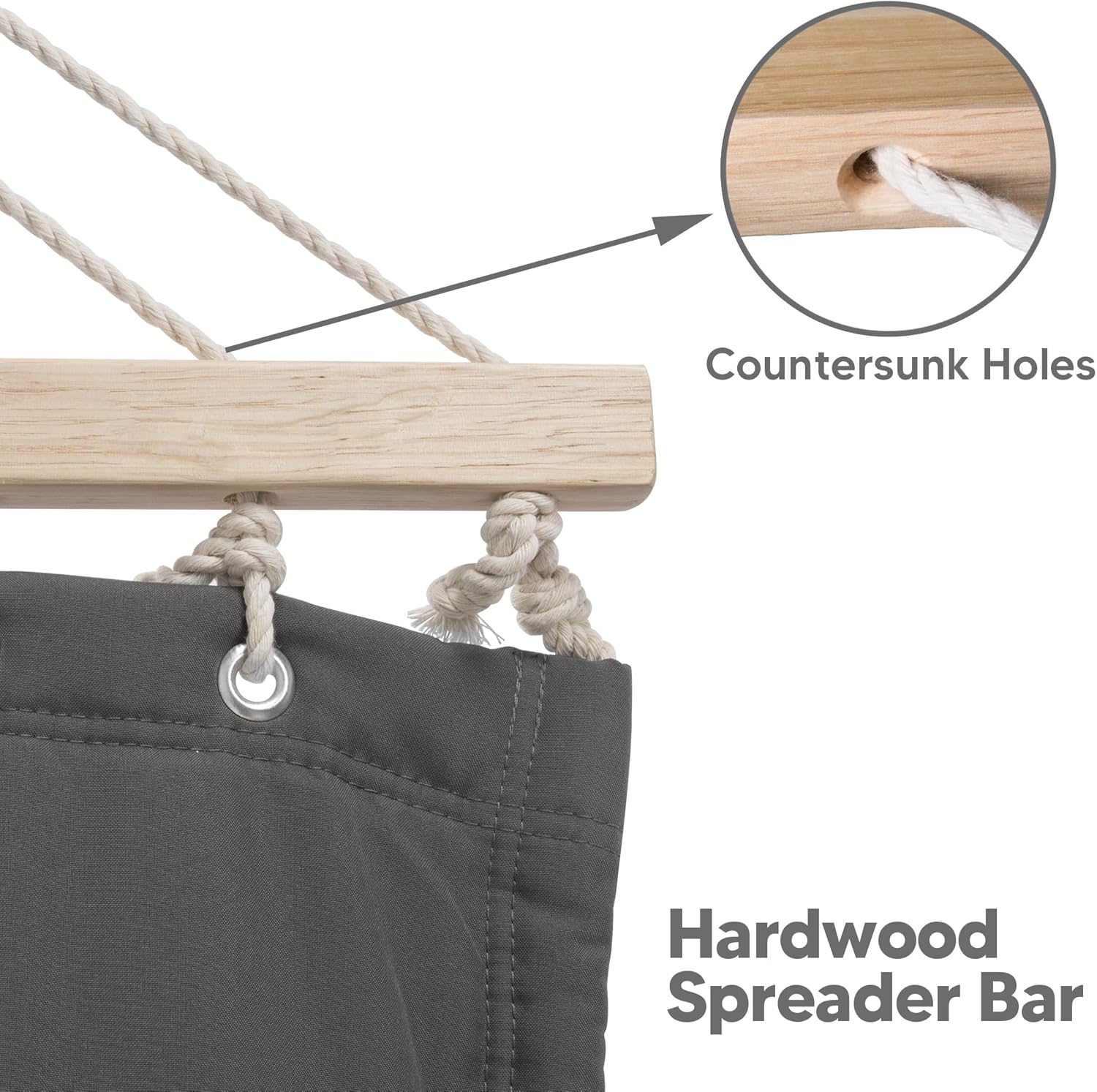SUNCREAT Hammocks Standing Patio Hammock with Canopy, Portable Hammock with Stand Foldable, Patent Pending, Dark Gray