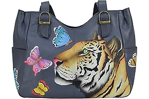 Genuine Leather Hand-Painted Masterpieces: Women's Shoulder Bag with Artful Flair