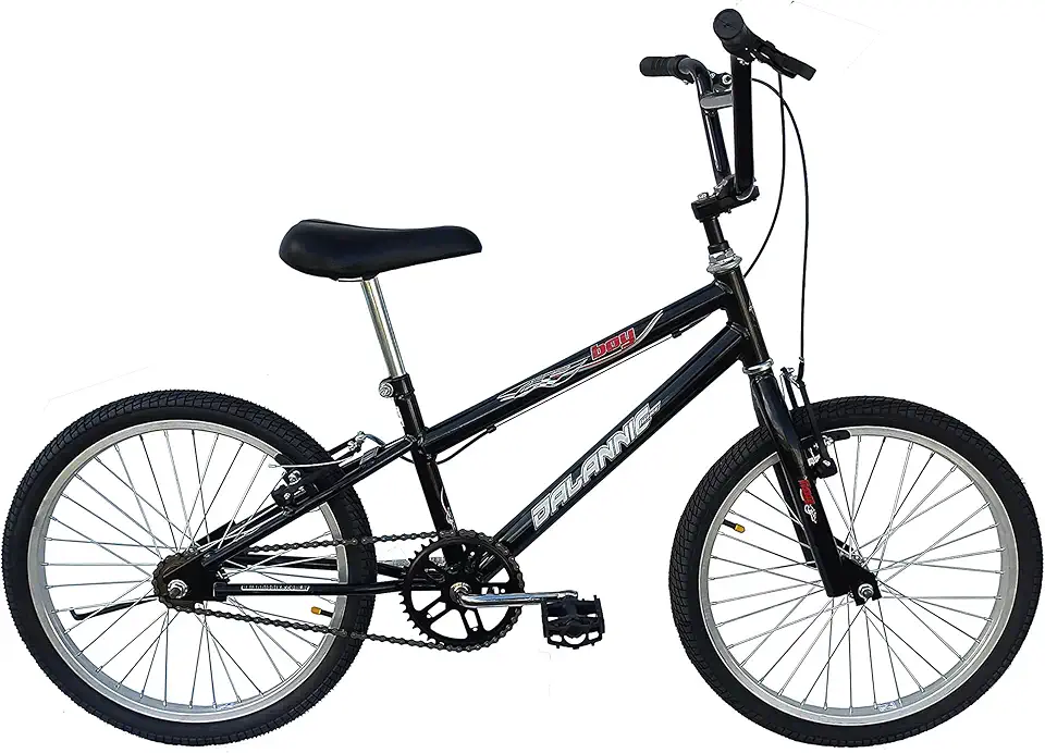Bicicleta Infantil BMX Aro 20 Freestylles Boy Preta com guidão Cross - Dalannio Bike