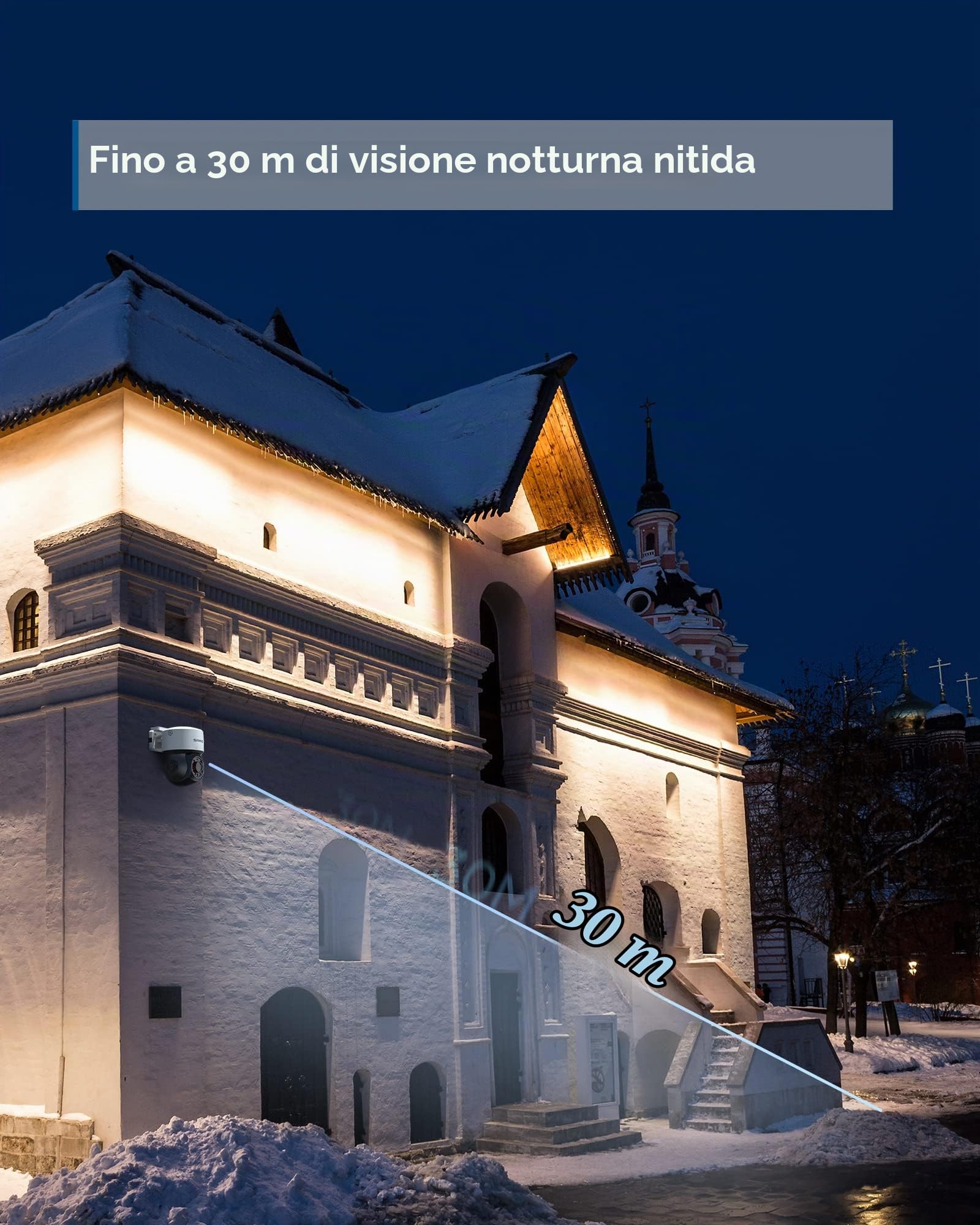 SANNCE PTZ Telecamera di Sorveglianza Esterna 1080P Analogica AHD Visione Notturna 30M, Rilevamento del Movimento,Pan 350°/Tilt 90° 2MP Telecamera ,Compatibile o Altro DVR di Controllo Coassiale