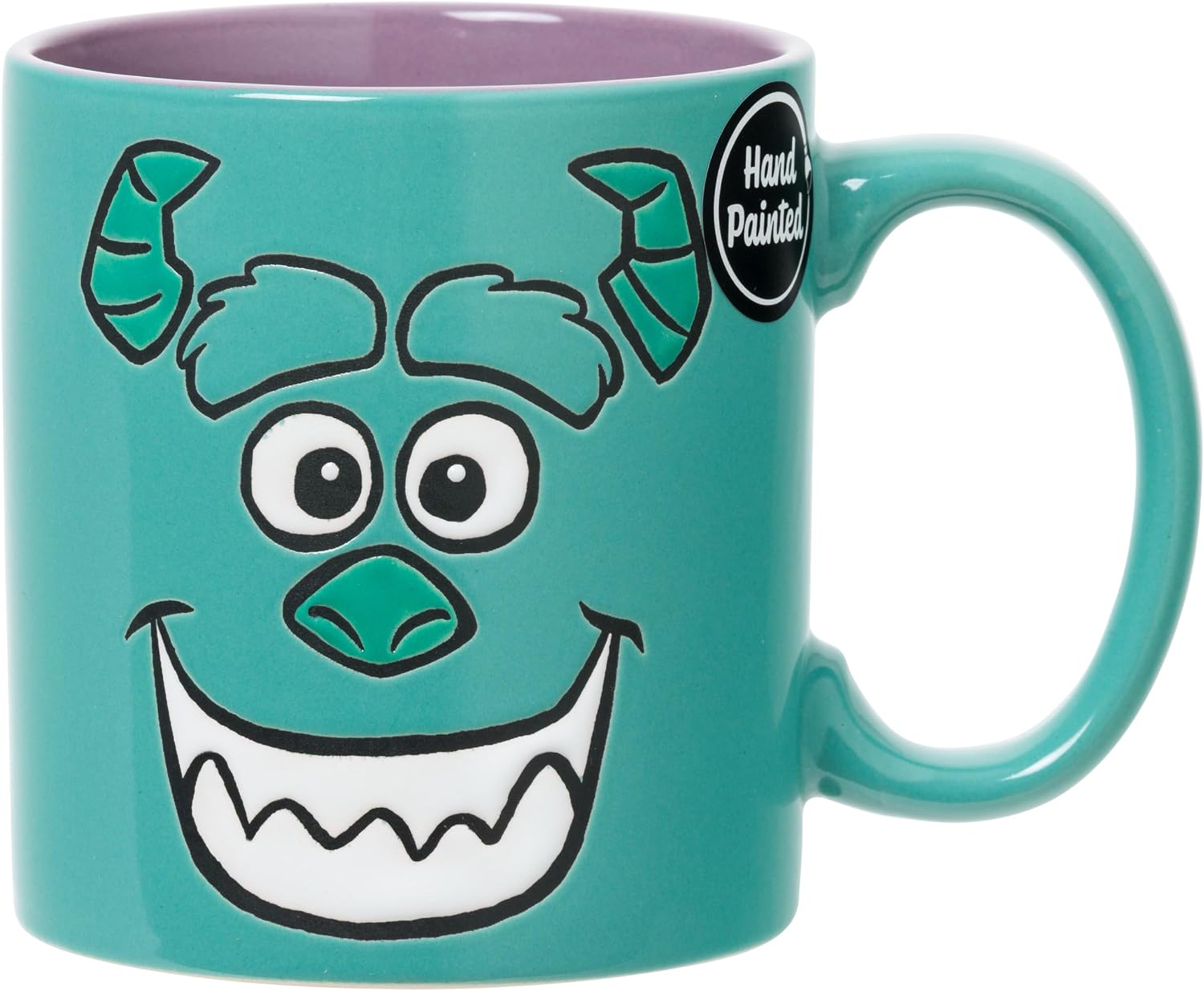 Silver Buffalo Pink Panther Vintage, Wax Resist Ceramic Pottery Mug, 20oz