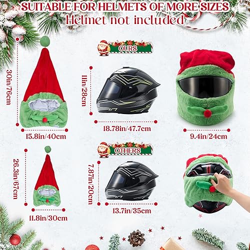 Miniatura 2 de Funda extragrande para casco de motocicleta de Halloween, decoración de sombrero de calabaza iluminada, 18.78 x 15.75 pulgadas, funda de casco