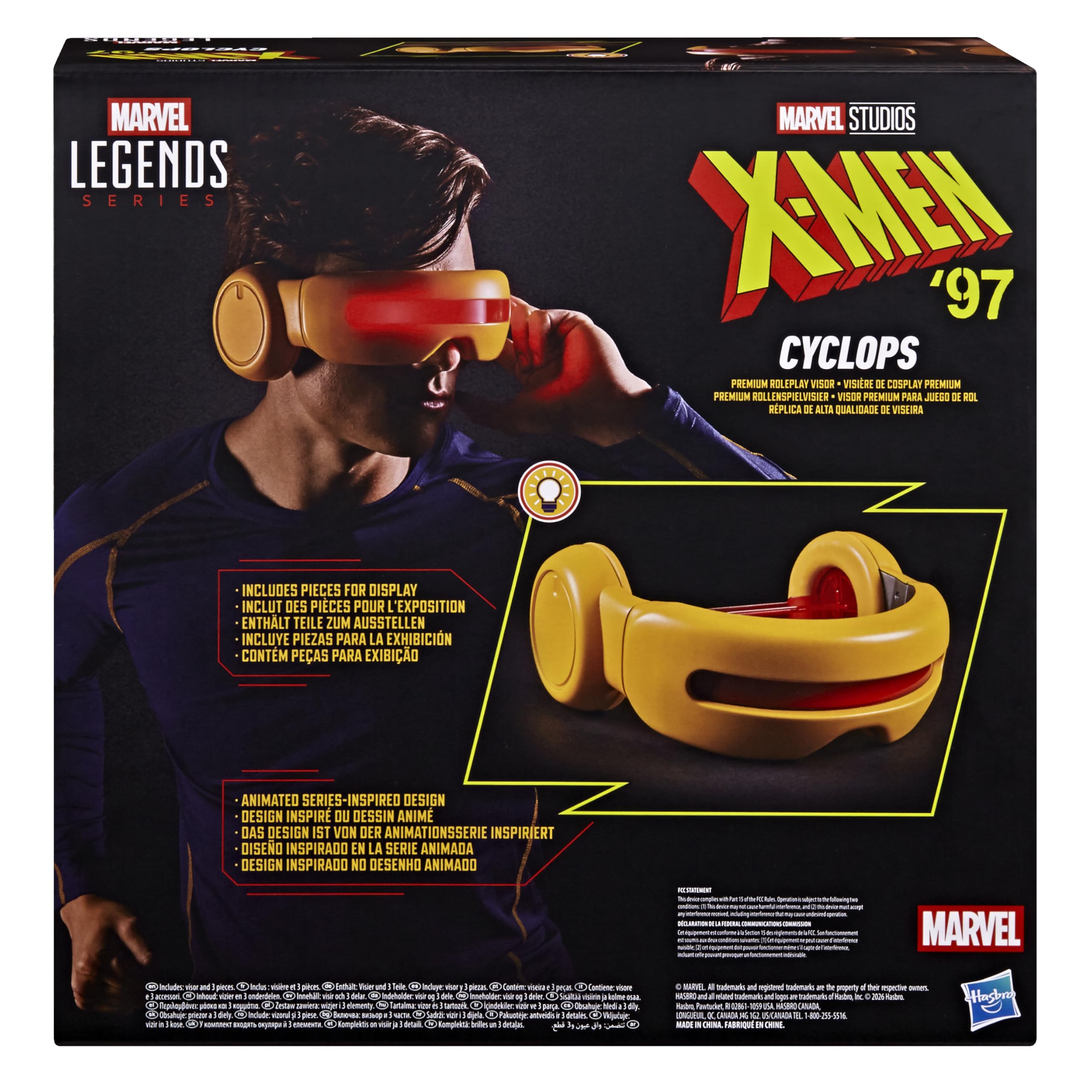 Marvel Legends Series X-Men '97, Cíclope, Visor Premium para Juego de rol, Artículos de colección para Adultos basados en la Serie Animada