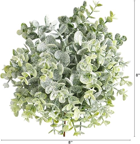 Miniatura 2 de Bola artificial decorativa de eucalipto esmerilado de 8 pulgadas (juego de 3)