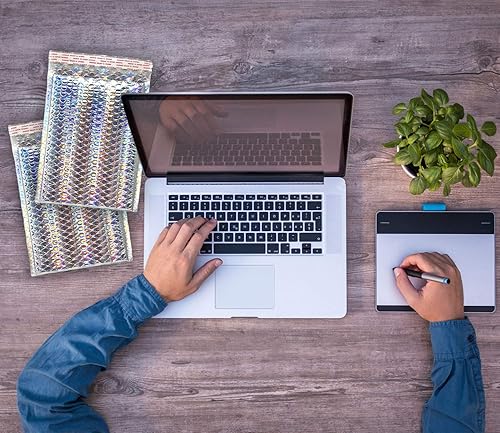 Miniatura 6 de Holographic Bubble Mailers - Sobres de envío holográficos tipo glamour de metal con adhesivos de beso de 6x10, 8.5 x 12, 5x9, 7x11 Paquete de 10