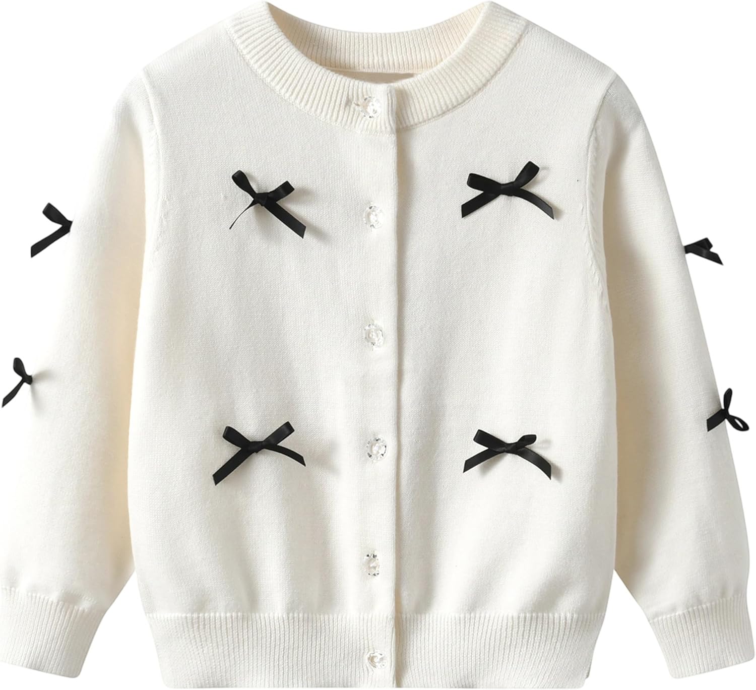 Rolanko Girls Cardigan Sparkling Sequin Kids Knit Button Up Sweater Cardigan Long Sleeve 4-11 Years