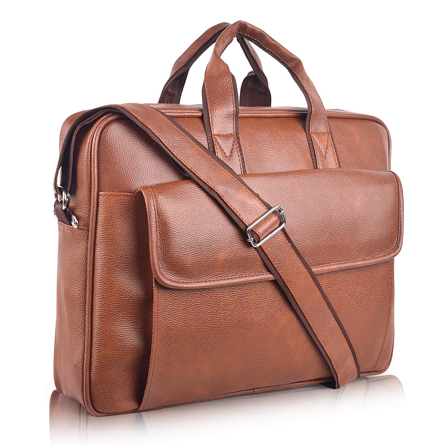 iChief Synthetic Pu Leather 15.6 inch Messenger Office Shoulder Travel Organizer Bag For Men & Women – (L,32 X W,6cmx H, 42cm (Tan) (B0BFH6YZZY) Amazon Price History, Amazon Price Tracker