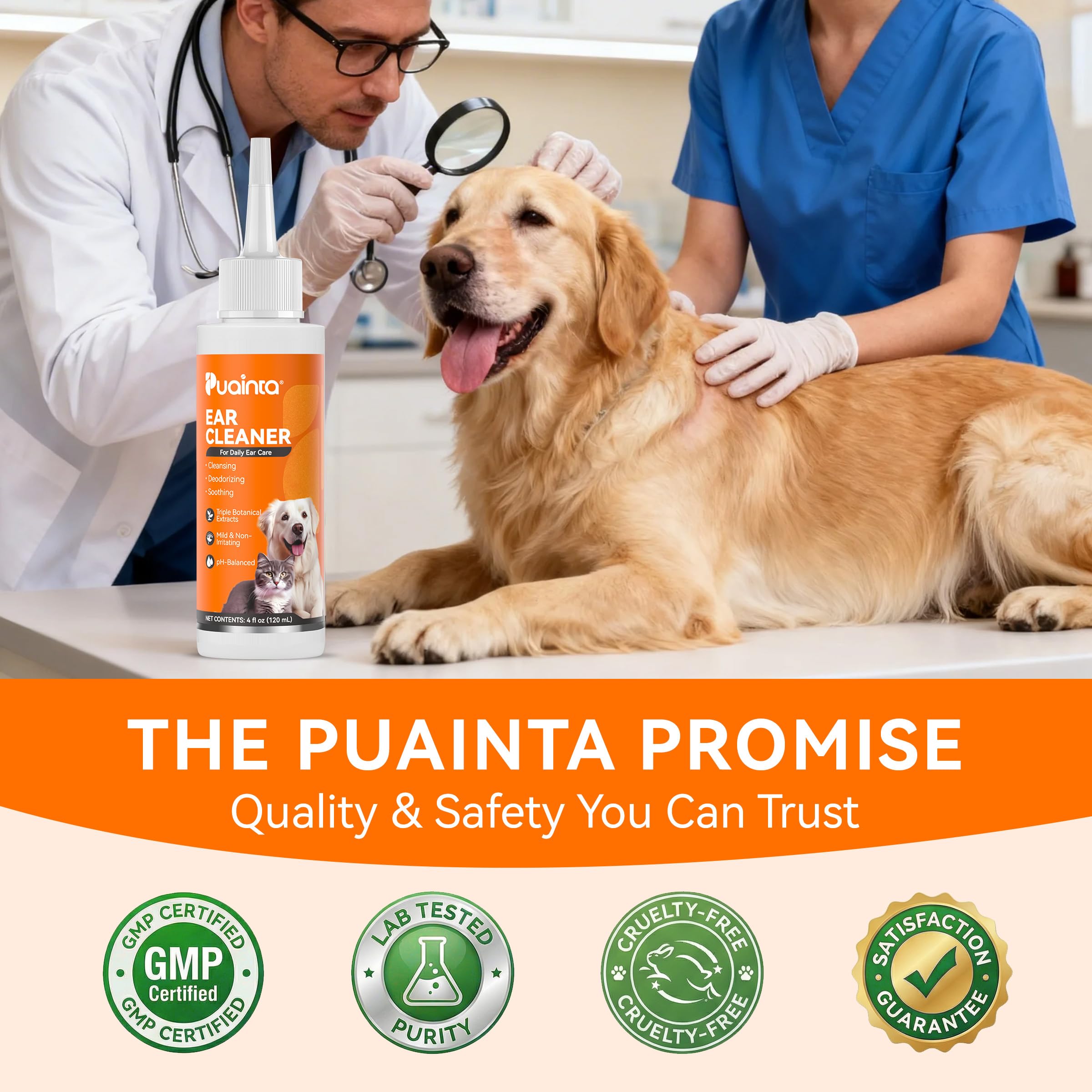 Dog Ear Cleaner Solution - Alcohol-Free Ear Wash with Quantum Silver & Witch Hazel - Soothes Itch, Removes Wax & Odor - Gentle Daily Flush for Dogs & Cats (4 oz) - image 8