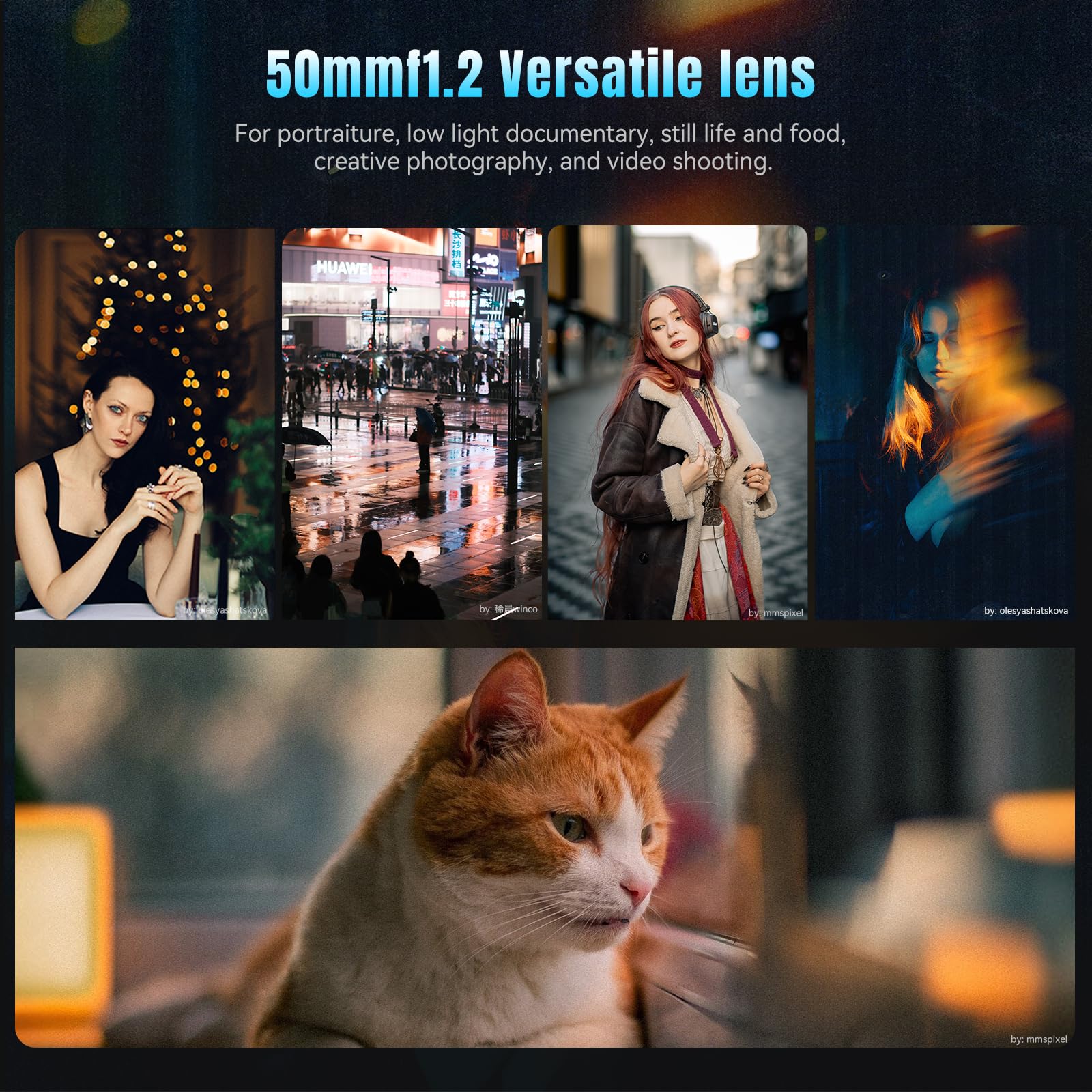 7Artisans 50mm F1.2 Objectif Sony E-Mount APS-C Manuel Focus