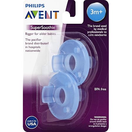 Amazon.com : Philips Avent Soothie Pacifier, 0-3 Months, Green - 6 Pack ...