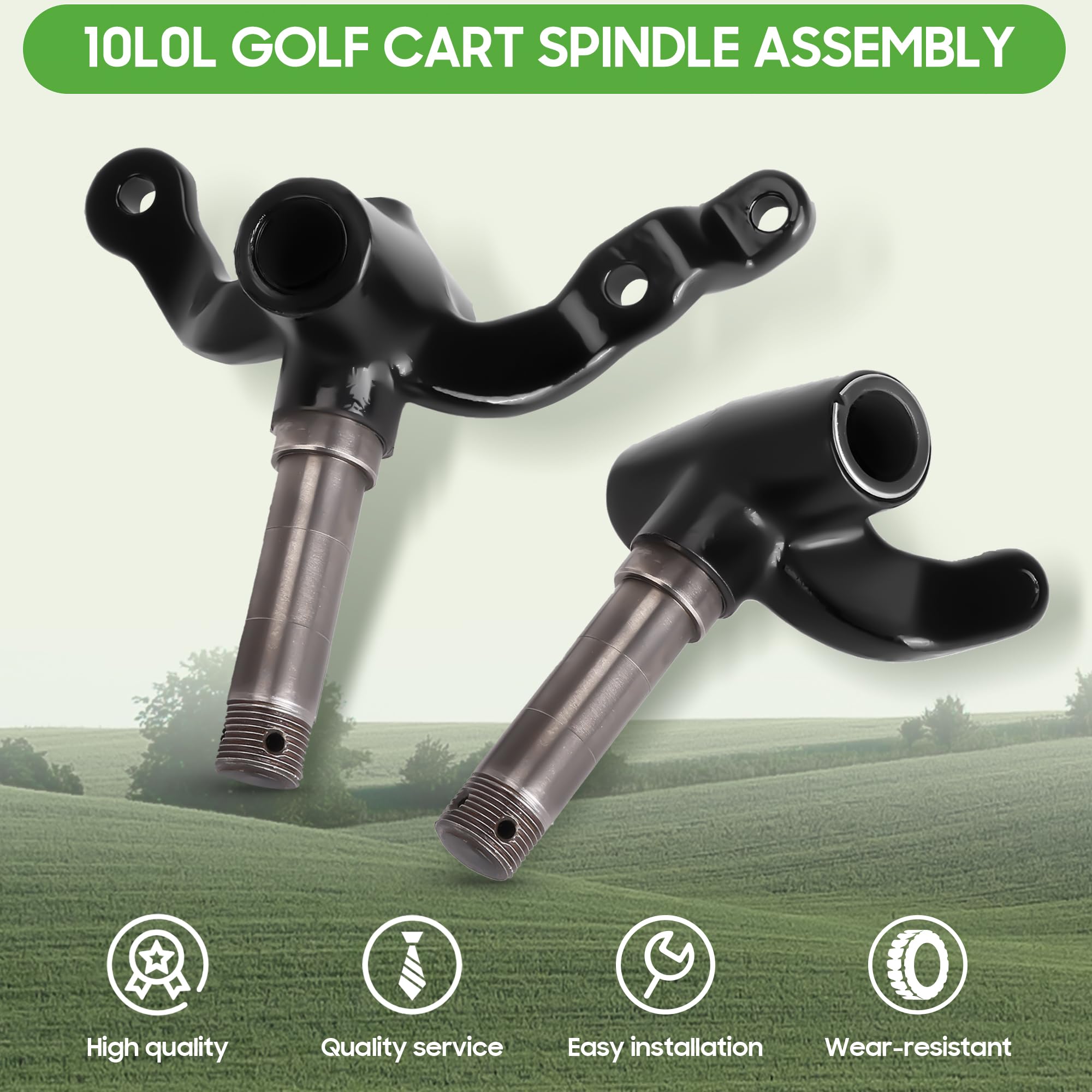 View 1 of 10L0L Golf Cart Spindle Assembly for EZGO TXT/PDS 2001.6-Up