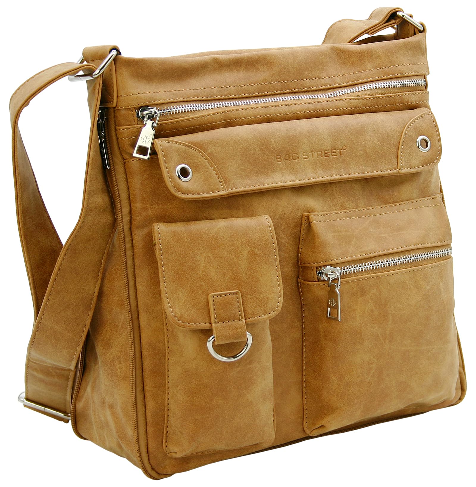 BAG STREET - Borsa da donna con chiusura a zip, borsa a tracolla | Borsa crossbody, Borsa a spalla, Cerniera, 32 x 32 x 14 cm