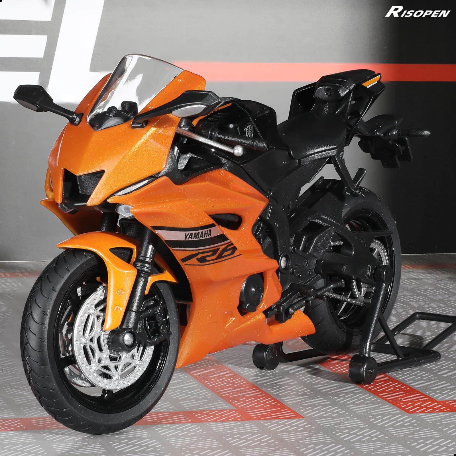 Modèle De Moto Yamaha YZF-R6 – Échelle 1/12 En Métal Moulé Sous Pression – Collection Et Décoration