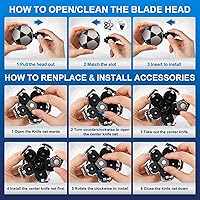 Vista 4 de Head Shaver for Bald Men, Electric Shaver for Bald Men, IPX7 Waterproof Cordless Rechargeable Razor, Wet/Dry Shaving, Electric Razor for Men 6D