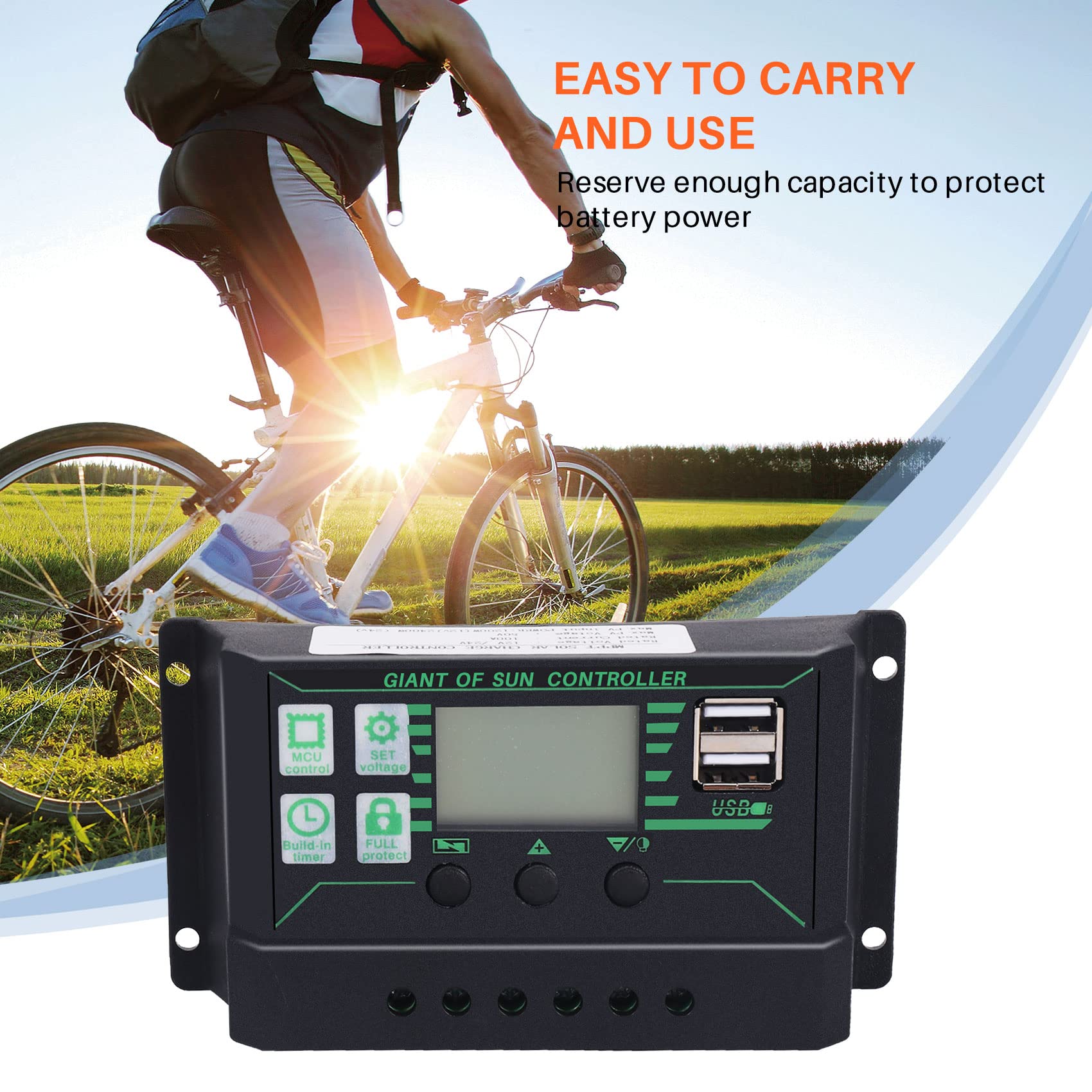 30W 12V Caricabatteria Portatile a Pannello Solare per Auto, Barca, con 100A Controller Bequem im Freien