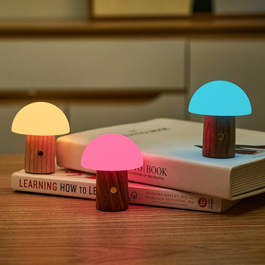 mushroom　0705 Gingko 7 Colour Changing RGB Alice Mushroom Lamp, Mood Light