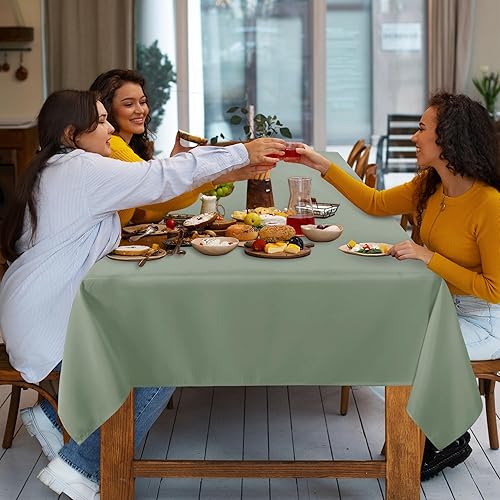 Miniatura 77 de Sancua Mantel cuadrado resistente a manchas y arrugas, lavable, de poliéster, decorativo de tela para mesa de comedor, fiestas de bufé y campamento,