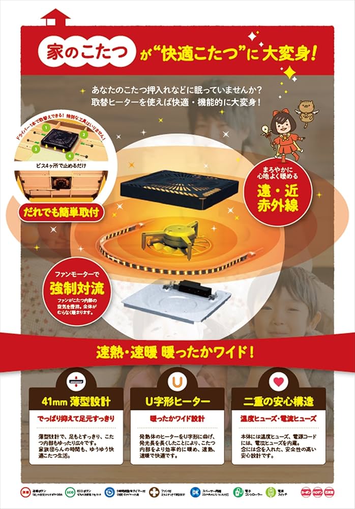 Amazon | メトロ こたつ用取替えヒーター U字型カーボンヒーター