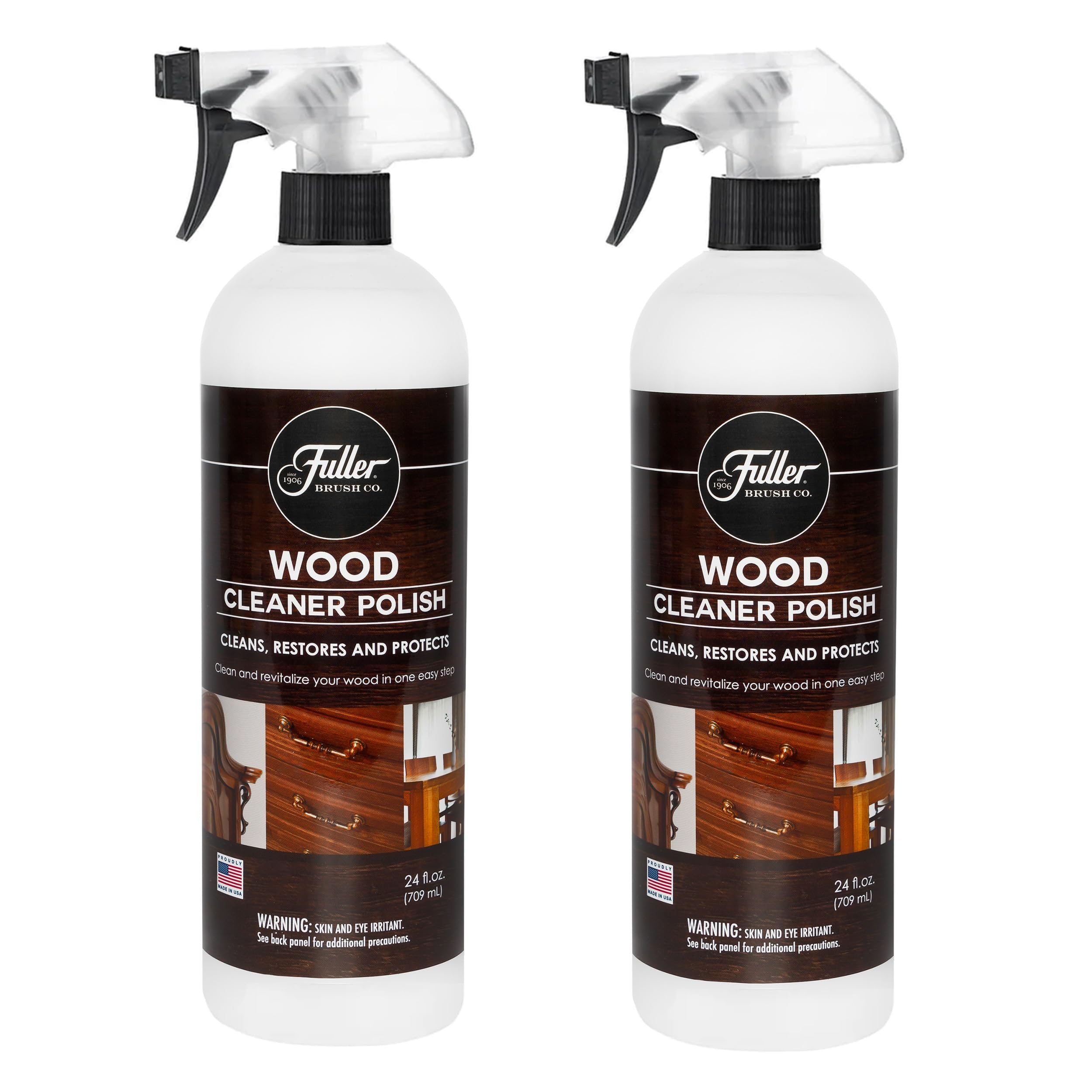 Fuller Brush Wood Cleaner Polish - Complete with Sprayer (x2)