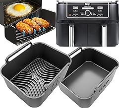AirFlow Dual™ Ninja AF400UK 2-in-1 Silicone Liners | Flat Base for Oil & Baking + Raised Ridges for Crisping | Glove-Like Fit & Dishwasher Safe | Ninja AF400UK 9.5L Silicone Liners | by iStock Kitchen