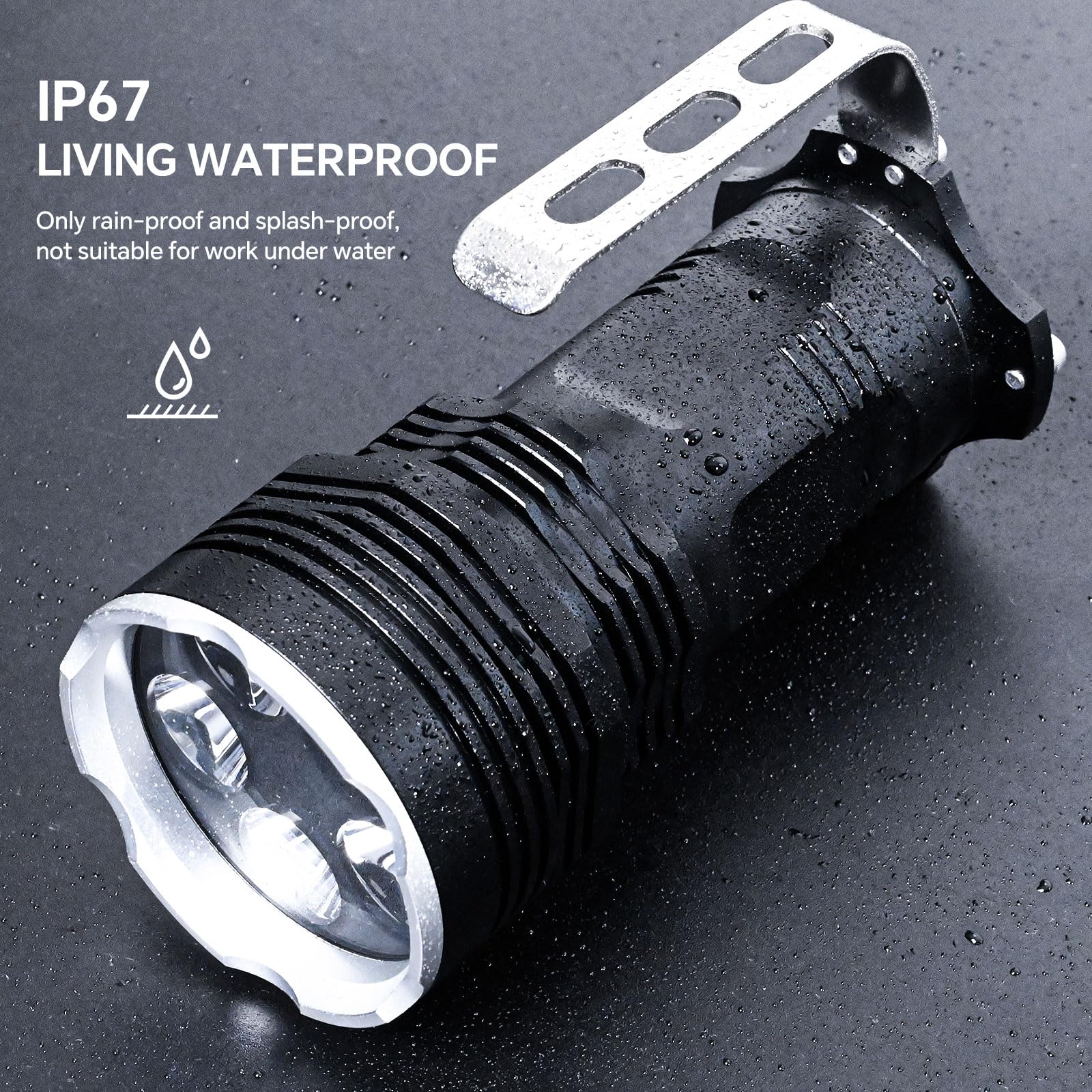 Ultrafire Linterna UV LED 395 nm, 50W de Alta Potencia Luz Ultravioleta, Luz UV de Largo Alcance para Búsqueda de ámbar, Caza de Escorpiones, Curado de Resina, Búsqueda de Minerales de Roca,