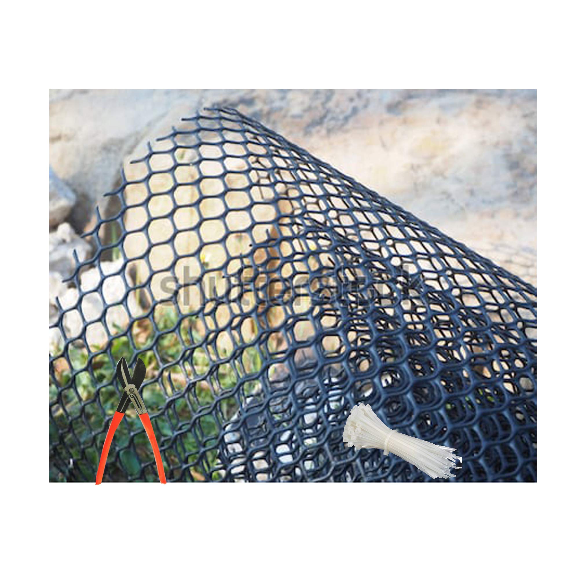 SAI PRASEEDA UV Stablized 3.3 Feet Height/15 feet Length Tree Guard Net/Fencing Net/Balcony Protection/Hexagonal net with 800 GSM Free Cutter,100 PVC Tags Black Color SP88 (B08JTT3THR) Amazon Price History, Amazon Price Tracker