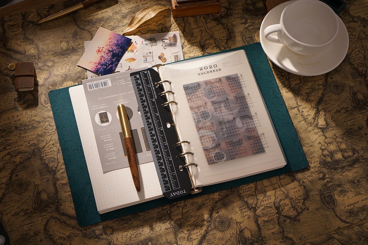 Leather Binder Notebook, 8.5 x 11 inches (Blue, A5-Non Custom)