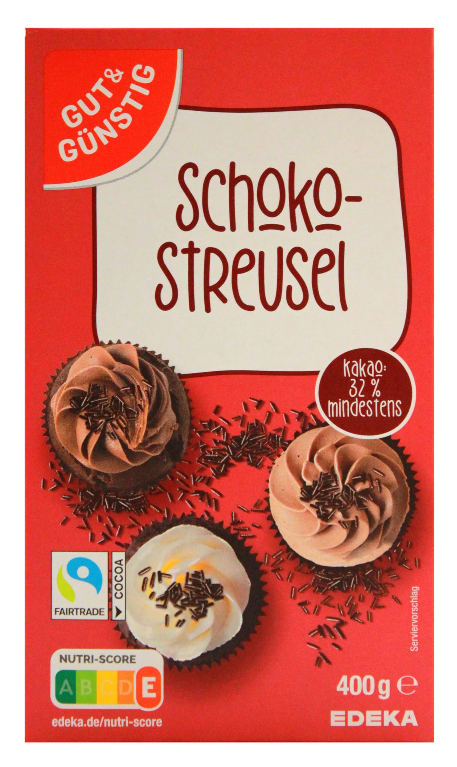 Gut & Günstig Schokostreusel, 9er Pack (9 x 400g)