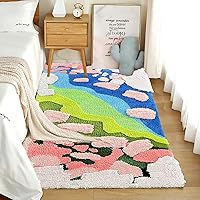 Vista 9 de UKELER Alfombras de Área de Musgo, Alfombra Corredor de Césped Musgo 3D para Cuarto de Lavado Alfombra Suave de Pelo Largo Antideslizante Lavable