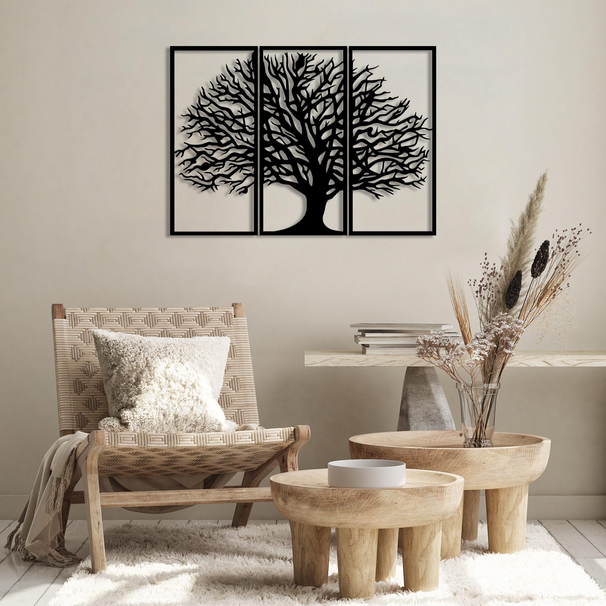 Stylish Black Decorative Metal Wall Accessory, 69 x 98 cm, 100% Metal, 1.5 mm Thickness, Perfect for Modern Home Decor & Unique Wall Art