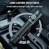 Vista 2 de Linterna táctica recargable Sofirn SP31 V3.0, linterna de bolsillo de 2000 lúmenes de alto brillo con LED potente, interruptores duales y batería