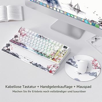SK80 Pro Mechanical Keyboard 75% Gaming Keyboard 3 Modes Hot-Swap