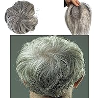 Vista 15 de Parche para el cabello de punto calvo para hombres, 3.15 x 3.15 pulgadas, parches de pelo completo de poliuretano para cubrir la base de la piel