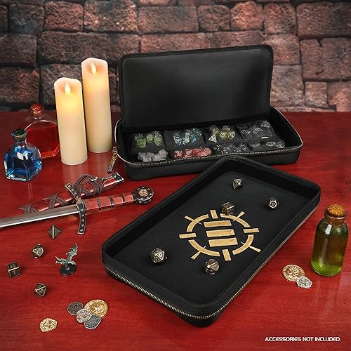 Miniatura 9 de ENHANCE Tabletop Community DnD - Estuche para dados y bandeja rodante, soporte y almacenamiento para hasta 500 dados RPG con diseño protector