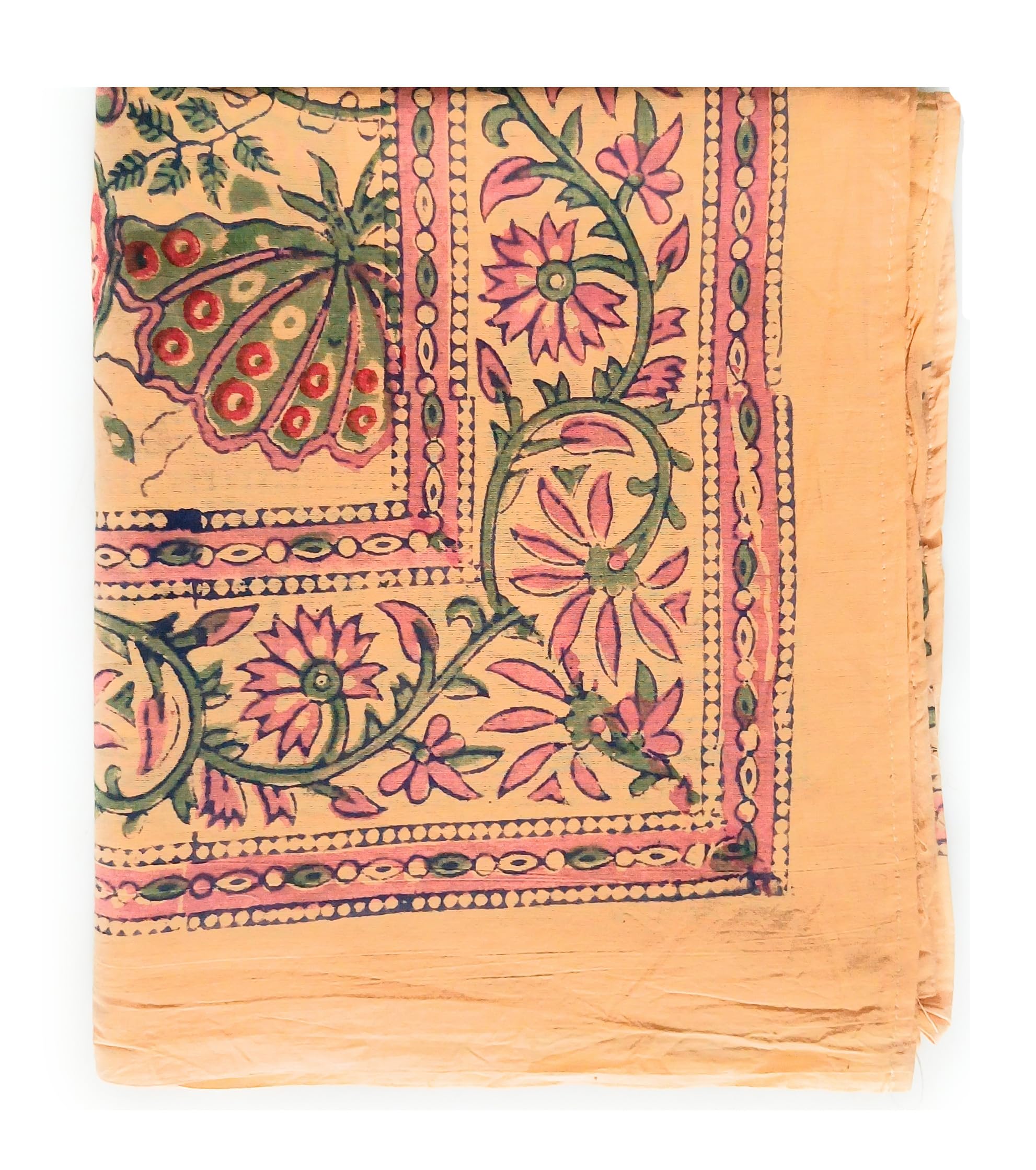 KGM Accessories Multi purpose Extra large Indian 100% soft cotton hand block printed Sarong Scarf Shawl Beach wrap Pareo (Cotton, Coral)