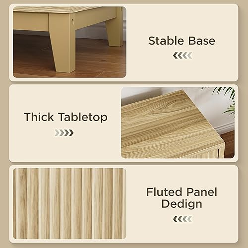 Miniatura 7 de Soporte de TV acanalado de 59 pulgadas para televisores de hasta 65 pulgadas, centro de entretenimiento con armarios de almacenamiento, mesa consola