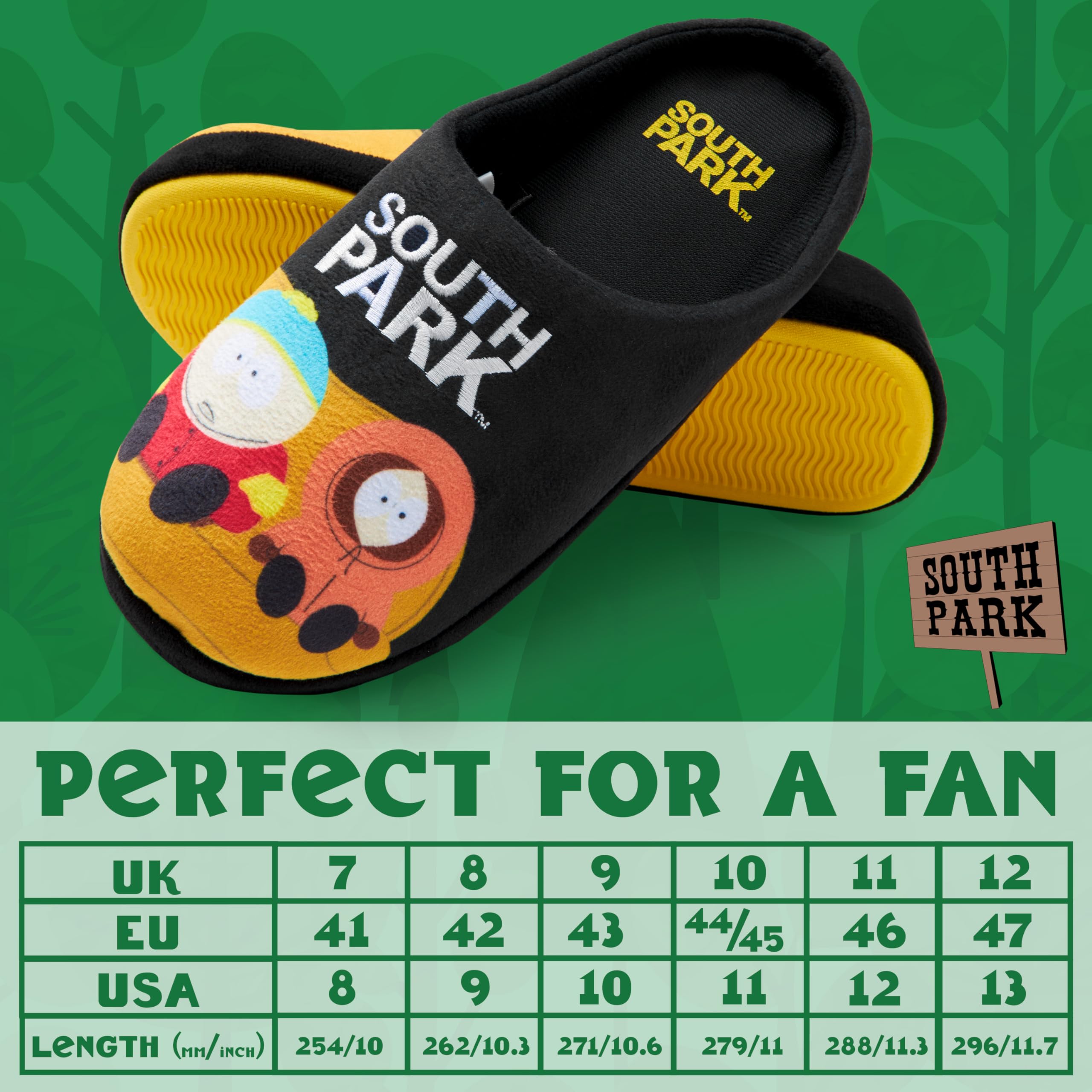 South Park Zapatillas de Estar para Hombre - Pantuflas de Casa de Invierno