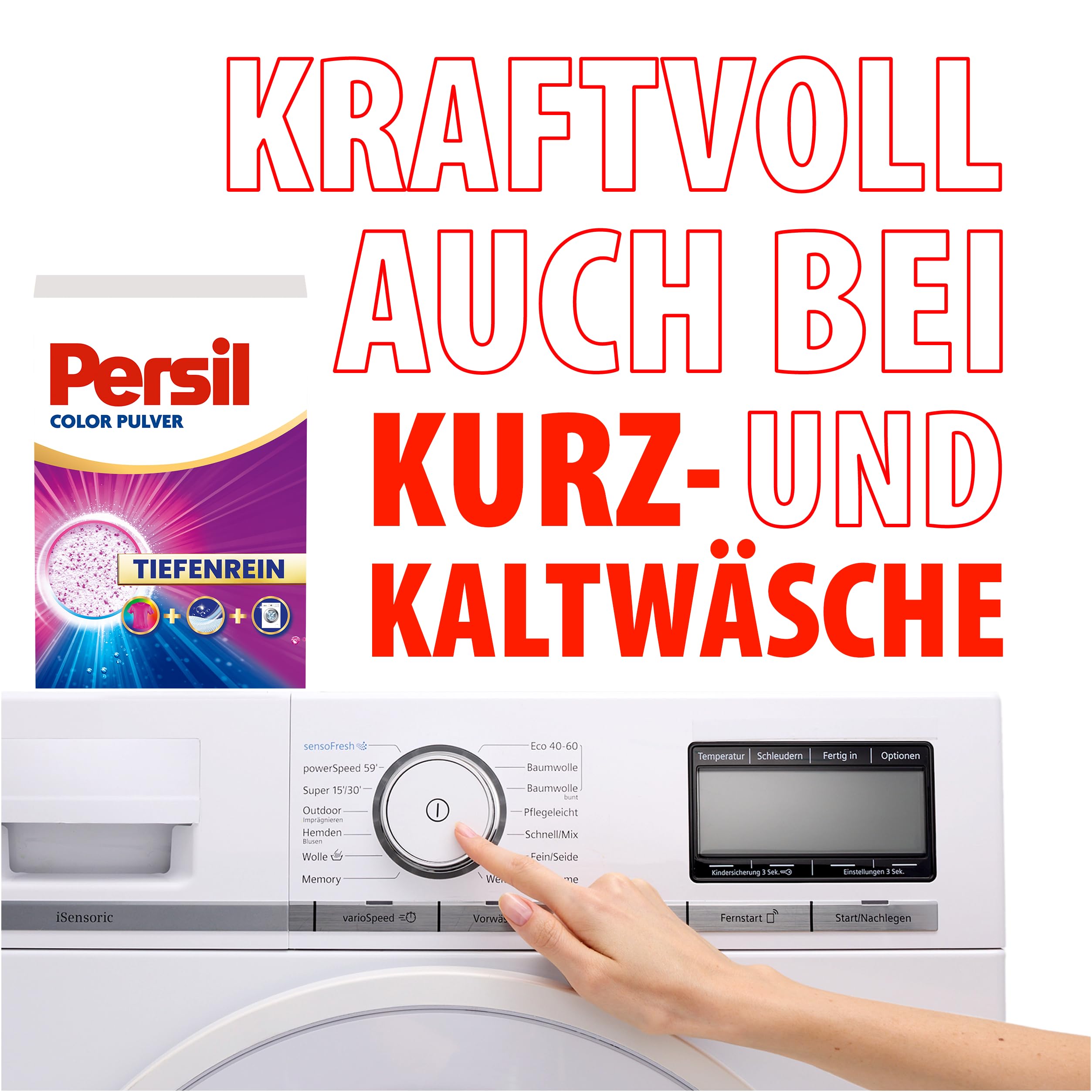 Persil Professional Color Pulver Tiefenrein (130 Waschladungen), Colorwaschmittel für tiefenreine Wäsche und eine hygienisch frische Maschine, auch bei Kalt- & Kurz-Wäsche, effektiv ab 20 °C