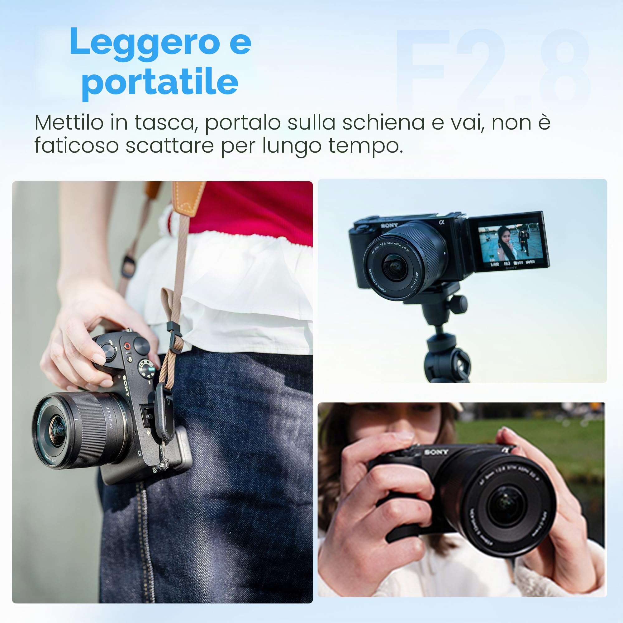 VILTROX AF 9mm F2,8 Obiettivo per Fotocamera APS-C Autofocus Ultragrandangolare a Focale Fissa (per Sony E)