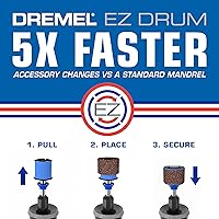 Vista 7 de Dremel EZ725 - Juego de accesorios de herramientas rotativas multiusos de 70 piezas con kit de almacenamiento, EZ-Lock y tambor EZ para cambios