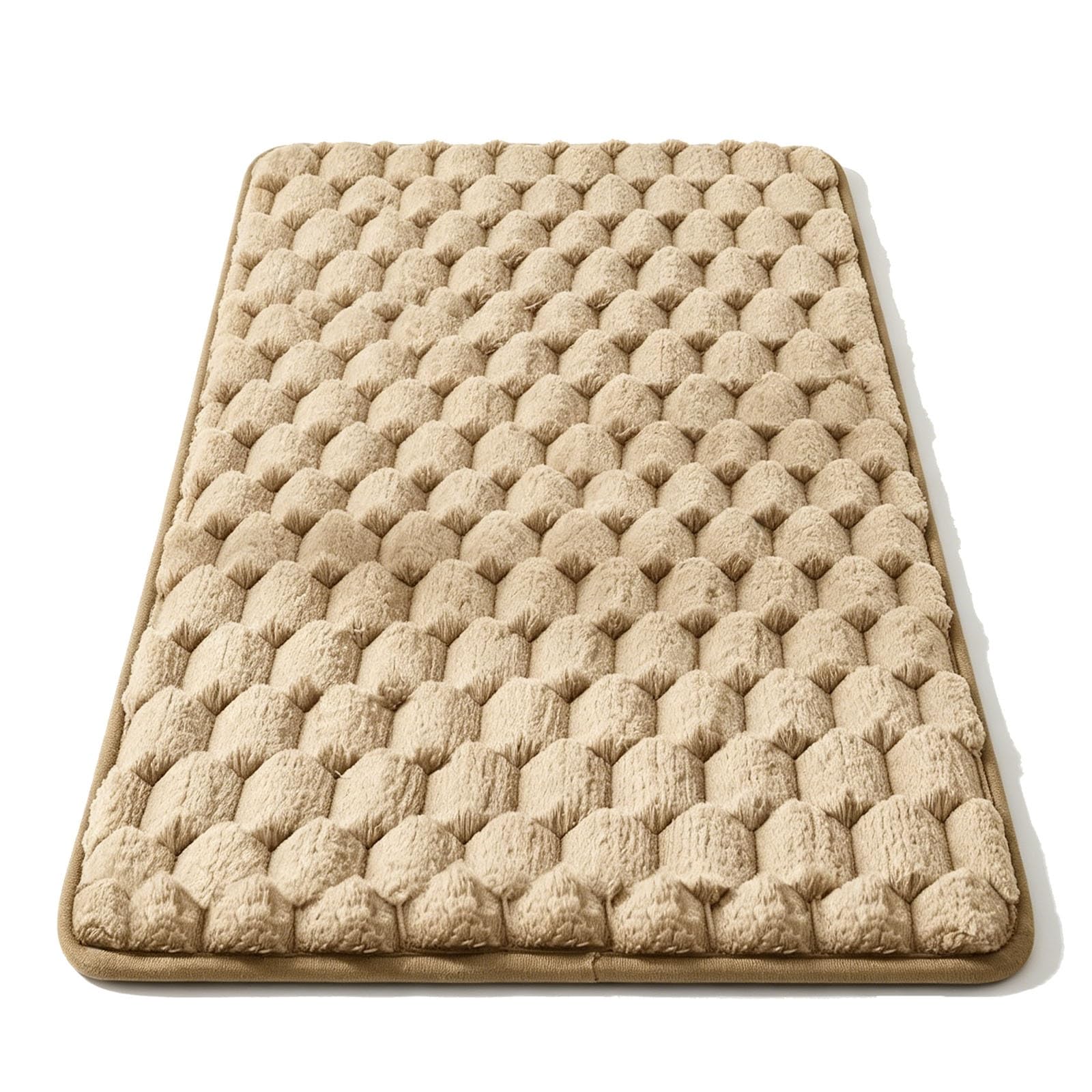 Weicher Badezimmerteppich, Rutschfeste Badezimmerteppiche, Verschleiß- Und Kratzfest, Geeignet for Badezimmer, Vor Waschbecken und Im Eingangsbereich(Khaki,40x60cm/15.7x23.6in)