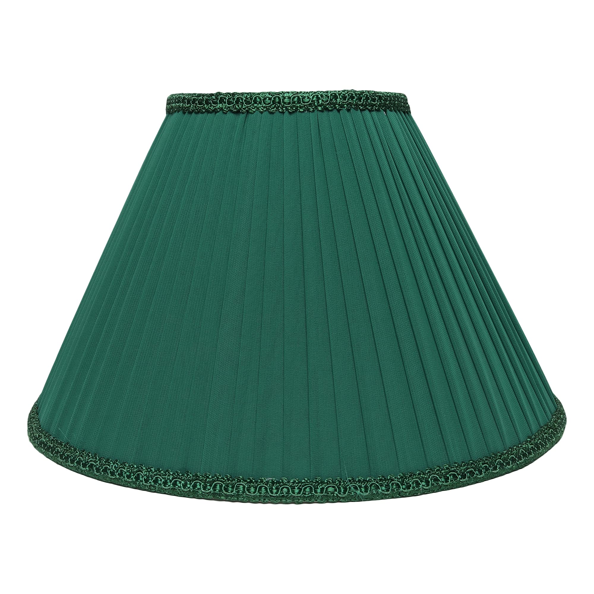 YURA HANDICRAFTS Diwali Lamp Shade – Emerald Green Georgette Fabric with Pleated Lace (PL), Elegant Lampshade for Bedroom, Study, Living Room & Home Decor (TDH 6”x14”x9”) – Shade Only-picture-11